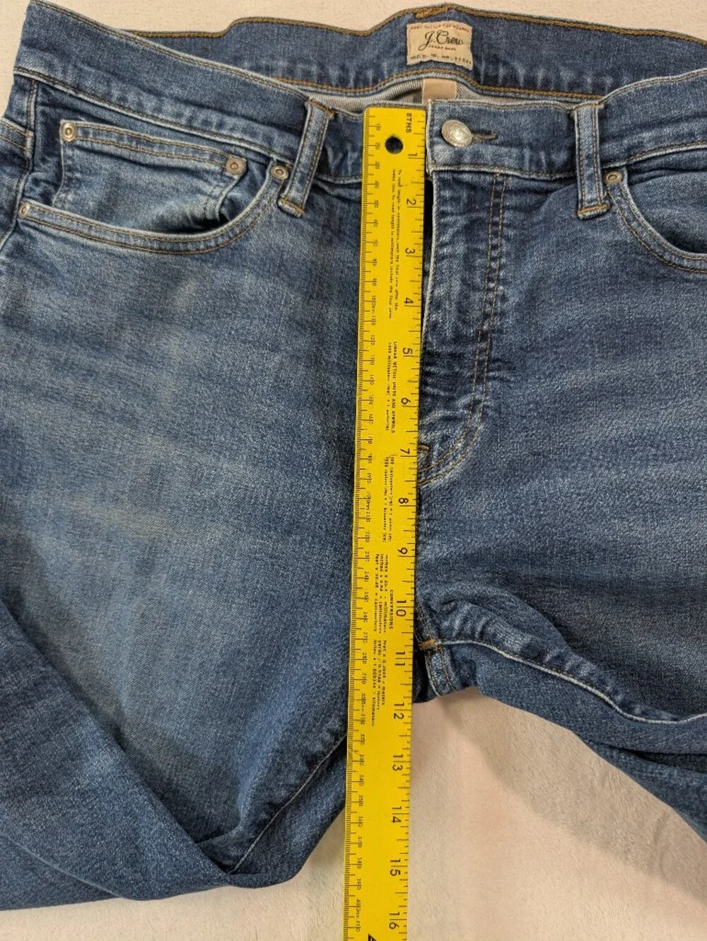 J. Crew 770 Straight Fit Blue Denim Jeans Mens Size 36x32 Classic Casual Pants